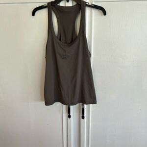 NWOT Vouri racer back tank 
color fossil heather